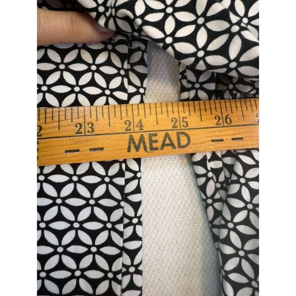 Talbots Womens Long Sleeve Blouse Plus Size 2X Black & White Geometric Pattern - Picture 5 of 9